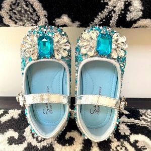 NWT Super Shiny Toddler Girl Mary Jane Ballet Princess Elsa Shoes